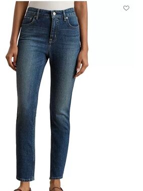 NWT RALPH LAUREN WOMEN'S HIGH RISE SKINNY CROP JEANS